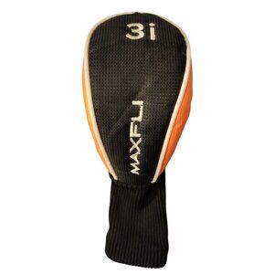 MaxFli 3i Hybrid Rescue Golf Club Headcover Head Cover Black Orange